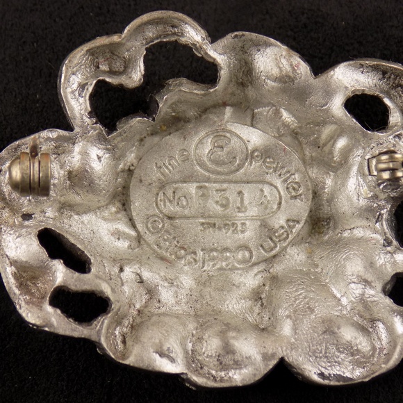 FINE PEWTER #314 BY ELIOS USA BROOCH GUC - Picture 4 of 7